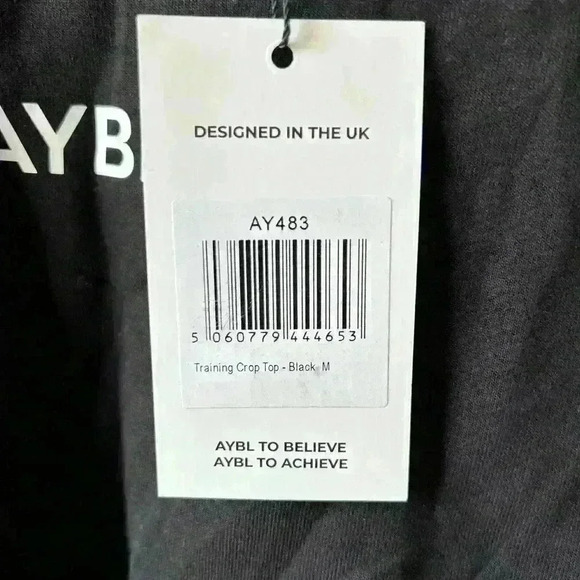 NWT AYBL  Training Crop Top - Black - Picture 5 of 6